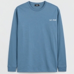 Regenerative Organic Cotton Long Sleeve Tee – Blue
