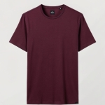 Mythirdjersey Brushed Organic Cotton Tee – Burgundy
